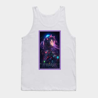 Anime Cute Cat Girl | Sci-Fi Manga Girl Anime Art Tank Top